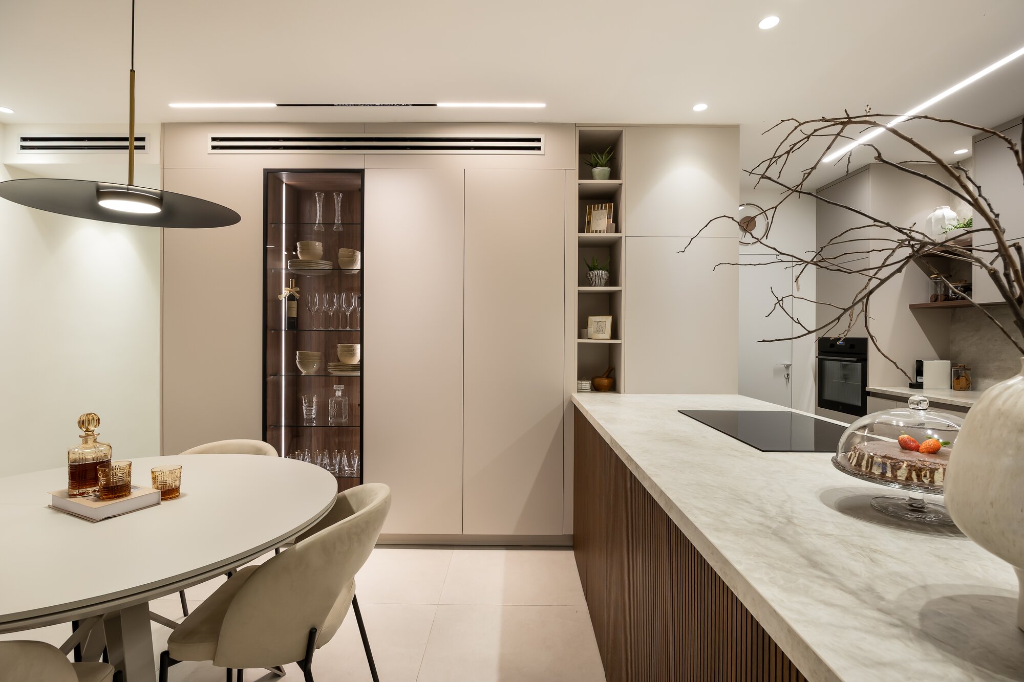 Penthouse Kitchen & Dining - interior design project example 2 by TwoDesign Israel
