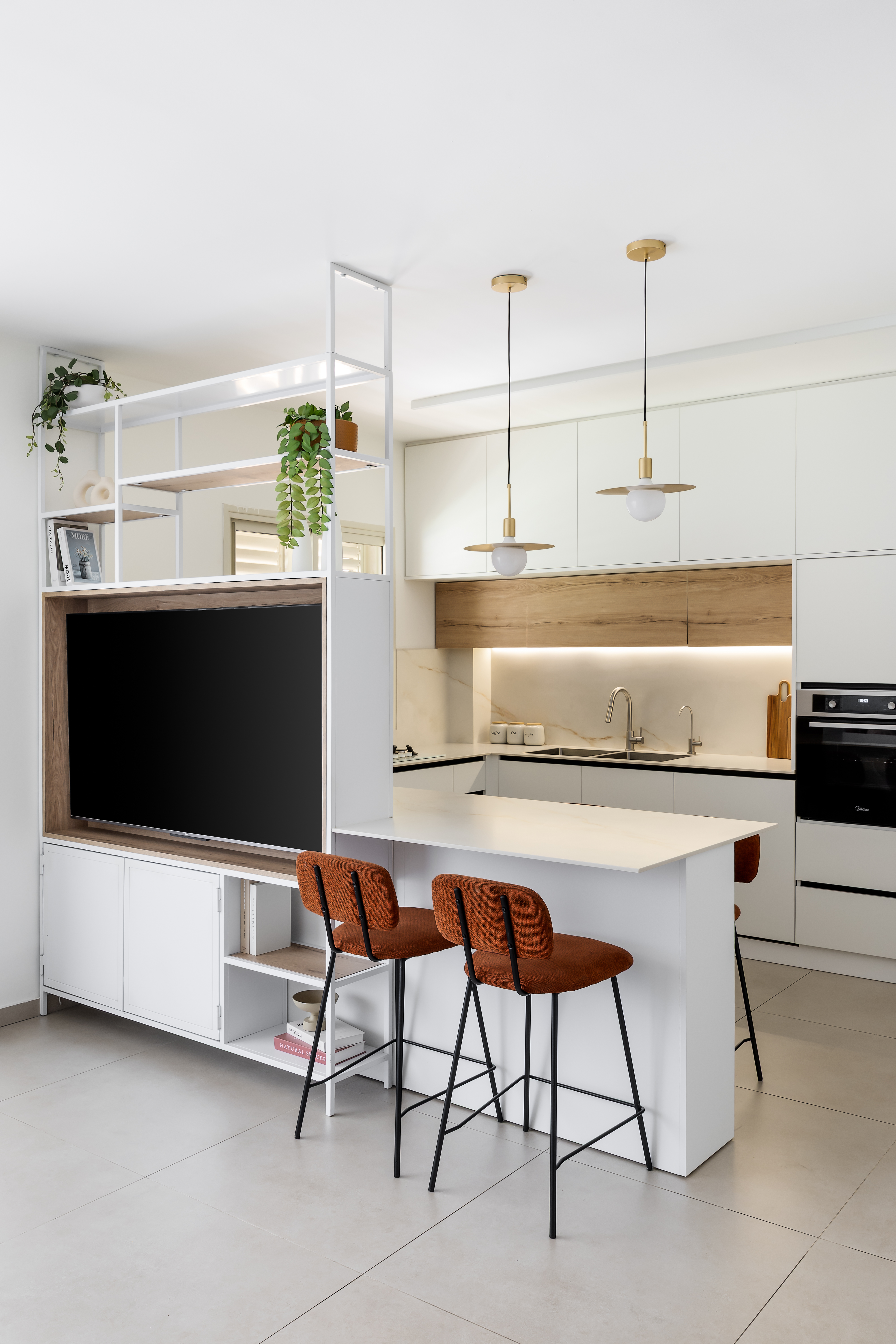 Contemporary Open Plan - interior design project example 2 by TwoDesign Israel