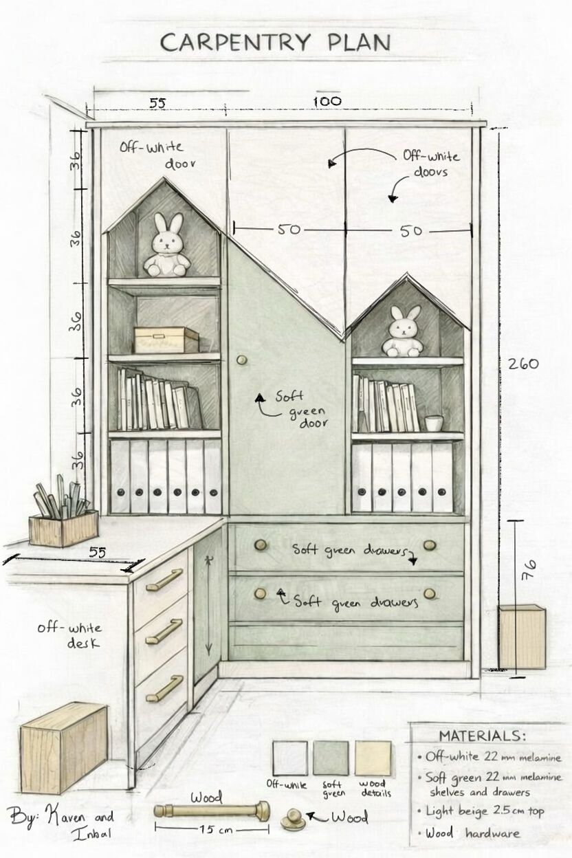 Custom Carpentry - interior design project example 2 by TwoDesign Israel